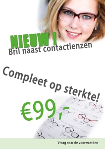 Bril naast contactlenzen