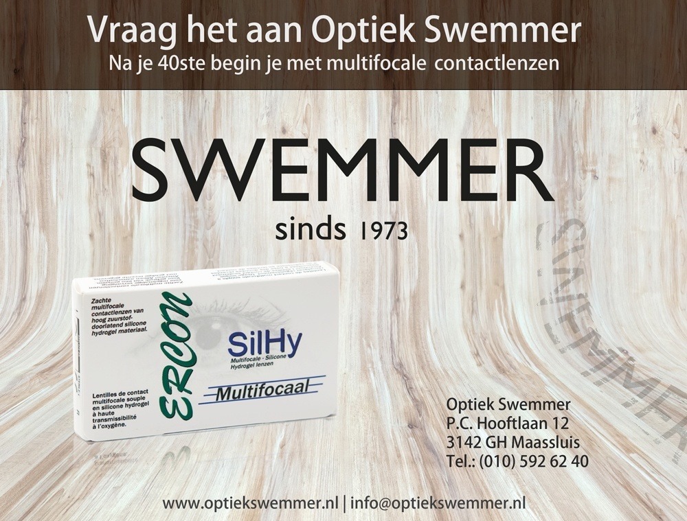 Swemmer optiek advertentie